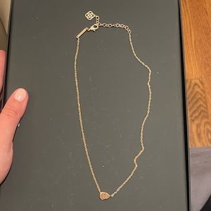 Kendra Scott Rose Gold Druzy necklace.